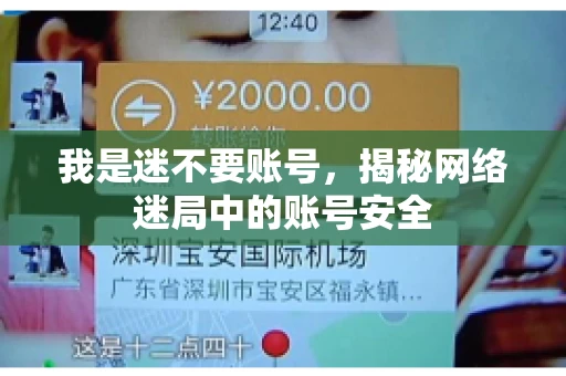 我是迷不要账号，揭秘网络迷局中的账号安全