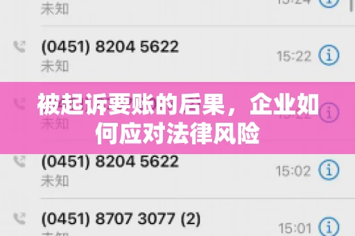 被起诉要账的后果，企业如何应对法律风险